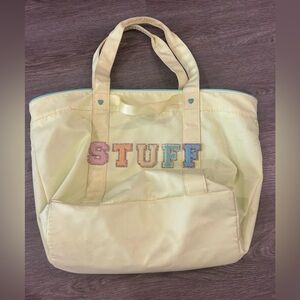 Stoney Clover Lane Banana Pastel Yellow 'STUFF' Tote Bag